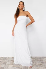 Trendyol Bridal White A-Line Sequin Wedding/Wedding Long Evening Evening Dress