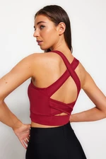 Trendyol Magenta Support/Shaping Back Detail Square Neck Knitted Sports Bra