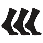 3PACK ponožky Nedeto vysoké bambusové černé