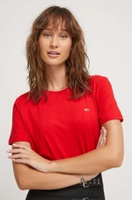 Bavlněné tričko Tommy Jeans červená barva