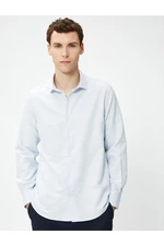 Koton Shirt with an Italian Collar Long Sleeve, Buttoned Non Iron