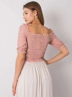 Dusty pink short blouse Anthea RUE PARIS