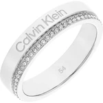 Calvin Klein Ocelový prsten s krystaly Minimal Linear 35000200 52 mm