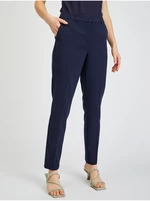 Navy blue women's trousers ORSAY