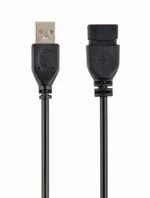 Kabel GEMBIRD USB A-A 15cm 2.0 prodlužovací HQ Black, zlacené kontakty