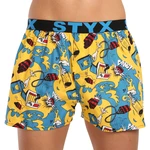 Blue and yellow men's patterned shorts Styx Explosion