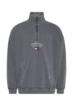 Tommy Jeans Mikina - TJM TIMELESS ARCH HALF ZIP sivá