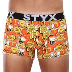 Žluto-oranžové pánské vzorované boxerky Styx Včelky