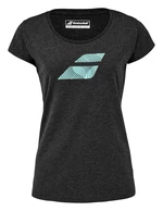 Dámské tričko Babolat  Exercise Flag Tee Women Black Heather S