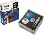 Volvik Marvel Captain America 2 Pack Golf Balls Plus Marker and Pitchfork