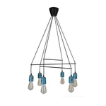 Czarno-niebieska lampa wisząca Vider – Candellux Lighting