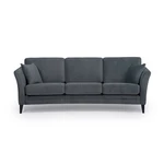 Ciemnoszara aksamitna sofa Scandic Eden, 237 cm