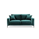 Aksamitna sofa w morskim kolorze Kooko Home Harmony, 158 cm