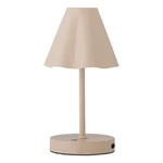 Beżowa lampa stołowa LED ze ściemniaczem i metalowym kloszem (wysokość 28 cm) Lianna – Bloomingville