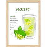 Plakat w ramie 40x55 cm Mojito – Wallity