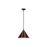 Ciemnobrązowa lampa wisząca z metalowym kloszem ø 25 cm Dunca – Candellux Lighting