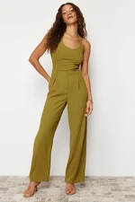 Trendyol Green Maxi Crepe Maxi Woven Jumpsuit