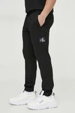 Kalhoty Calvin Klein Jeans pánské, černá barva, přiléhavé, J30J325114