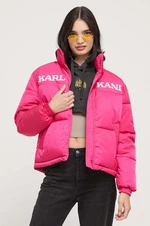 Bunda Karl Kani dámská, růžová barva, zimní