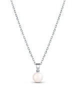 JwL Luxury Pearls Jemný strieborný náhrdelník s pravou perlou JL0835 (retiazka, prívesok)