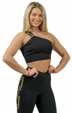 Nebbia High Support Sports Bra INTENSE Asymmetric Black/Gold M Sous-vêtements de sport