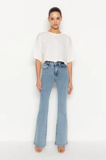 Trendyol Blue High Waist Flare Jeans