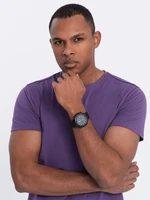 Ombre Men's classic cotton BASIC T-shirt - purple