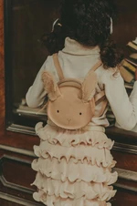 Detský kožený ruksak Donsje Kapi Exclusive Backpack Fluffy Bunny oranžová farba, malý, s nášivkou, 5005108