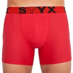 Men's boxers Styx long sports rubber red