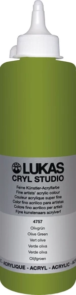 Lukas Cryl Studio Plastic Bottle Akrylová barva Olive Green 500 ml 1 ks