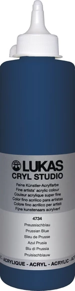 Lukas Cryl Studio Plastic Bottle Akrylová barva Prussian Blue 500 ml 1 ks