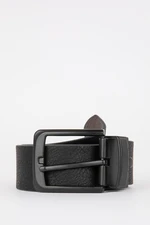 DEFACTO Men's Double-Sided Faux Leather Jean Belt