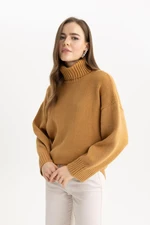 DEFACTO Oversize Fit Turtleneck Sweater Tunic