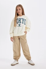 DEFACTO Girls Cotton Parachute Pants with Cargo Pockets