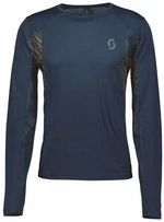 Scott Trail Run LS Mens Midnight Blue/Copper Orange L Maglietta da corsa a maniche lunghe