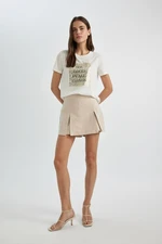 DEFACTO High Waist Wide Leg Shorts Skirt