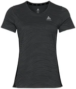 Odlo Zeroweight Engineered Chill-Tec Black Melange XS Laufshirt mit Kurzarm