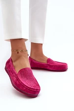 Women's suede loafers Fuchsia S.Barski