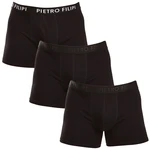 3PACK Men's Boxer Shorts Pietro Filipi Black