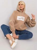 Dark beige padded sweatshirt