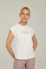 Lumberjack CT1006 AMY SLOGAN T-SHIRT ECRU Woman Sleeve T-Sh