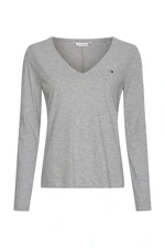 Tommy Hilfiger Top - REGULAR CLASSIC V-NK TOP LS grey