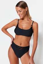 Trendyol Black Bralette doplnkový top bikín