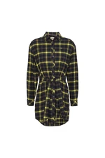 Tommy Jeans Šaty - TJW FLANNEL SHIRT DRESS žlté