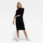 Šaty - G-star Rib mock dress knit čierne