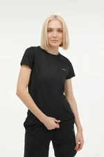 KINETIX W-SN230 BASIC PES C NECK BLACK Woman Sleeve T-Sh