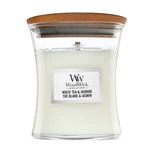 Woodwick White Tea & Jasmine vonná sviečka 85 g