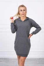 Graphite dress with hood