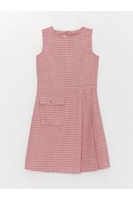 LC Waikiki Crew Neck Plaid Girl Dress