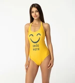 Aloha From Deer Woman's Smile Open Back Swimsuit SSOB AFD1005